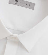 Chemise satin mixte slim blanche "Satinmixte coton" - IZAC