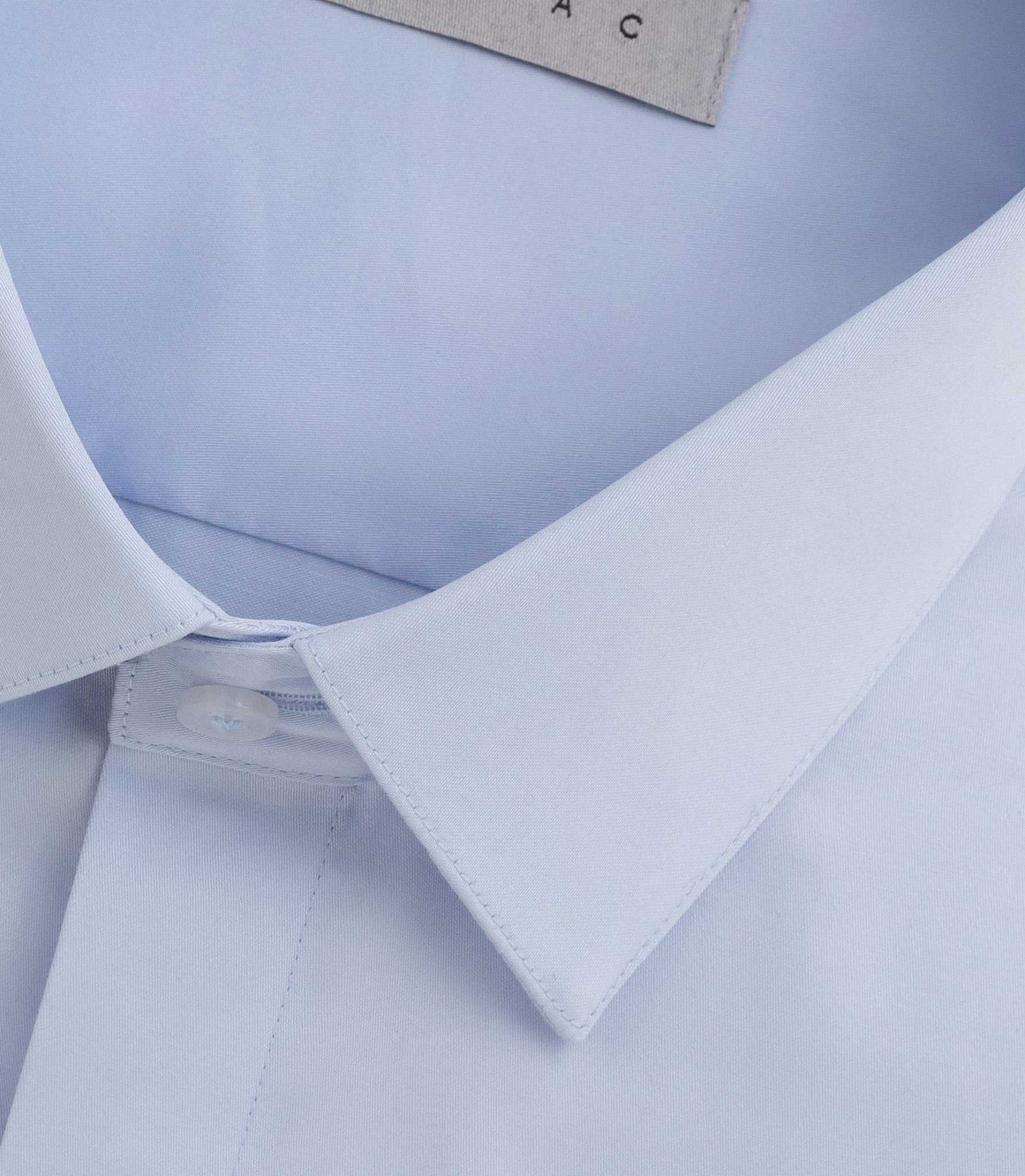 Chemise satin mixte slim ciel "Satinmixteslim coton" - IZAC