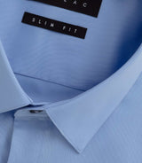 Chemise satin slim bleu - pastel "Satinslim" - IZAC