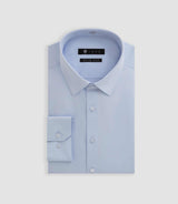 Chemise satin slim ciel "Satinslim coton" - IZAC