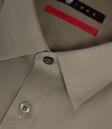 Chemise en popeline stretch kaki clair MALTE - IZAC