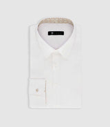 Chemise unie à fantaisie blanche PALMIRO - IZAC