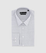 Chemise slim à rayures grise PALY - IZAC