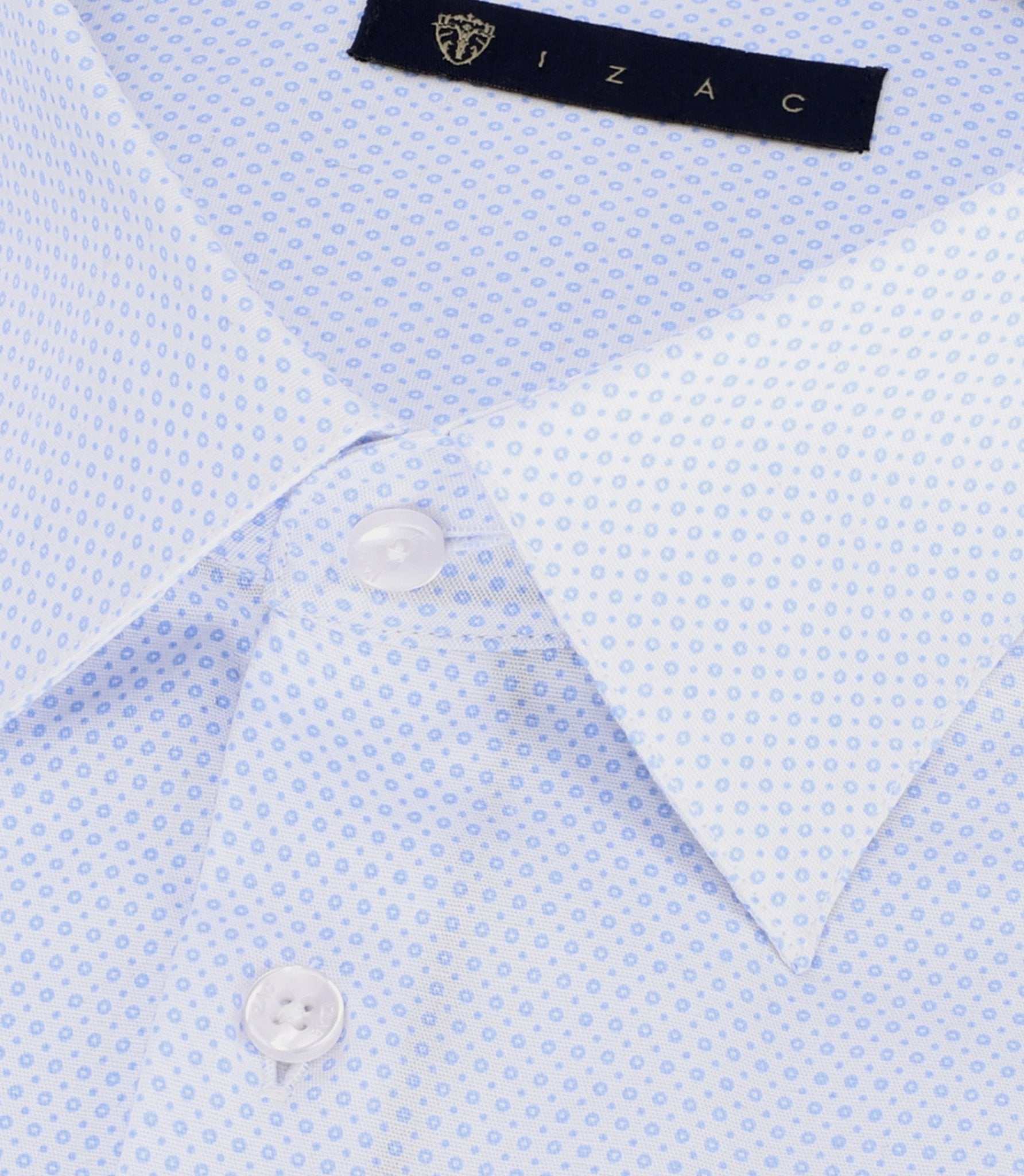 Chemise imprimée micro motifs blanc PEPIN - IZAC