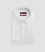 Chemise en satin stretch blanche SASTRETCHBASIC - IZAC
