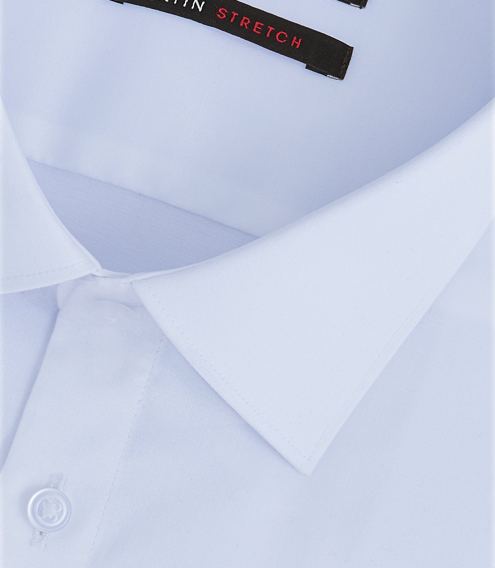 Chemise en satin stretch ciel SASTRETCHBASIC - IZAC