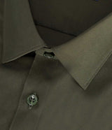 Chemise slim kaki foncé MALTE - IZAC