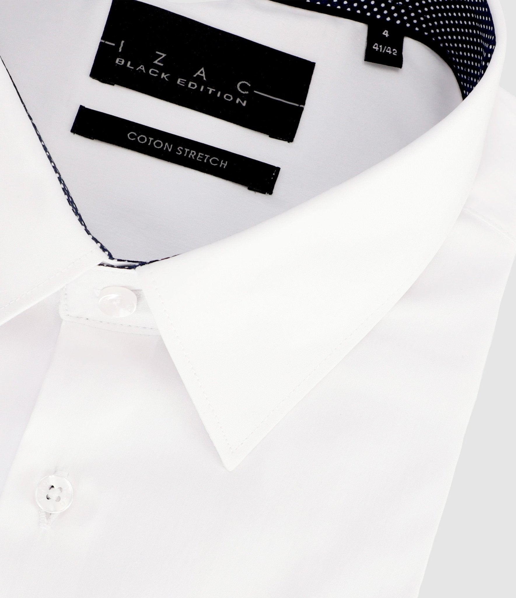 Chemise slim unie blanche - IZAC