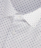 Chemise slim imprimée blanche et marine PAIGE - IZAC