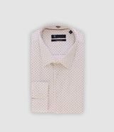Chemise ville imprimée blanc marron PAIGE - IZAC