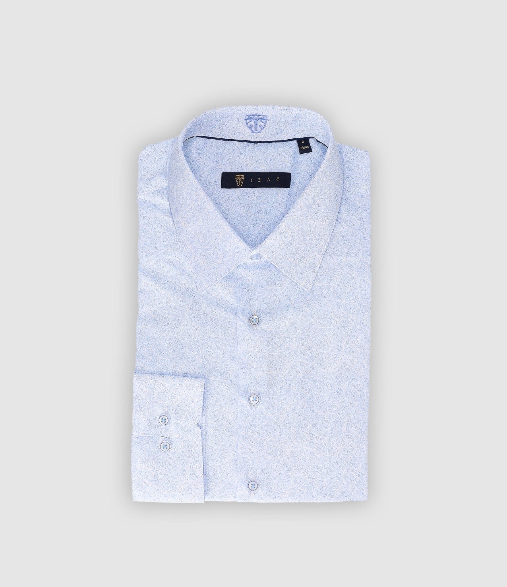 Chemise slim imprimée ciel PAQUITO - IZAC