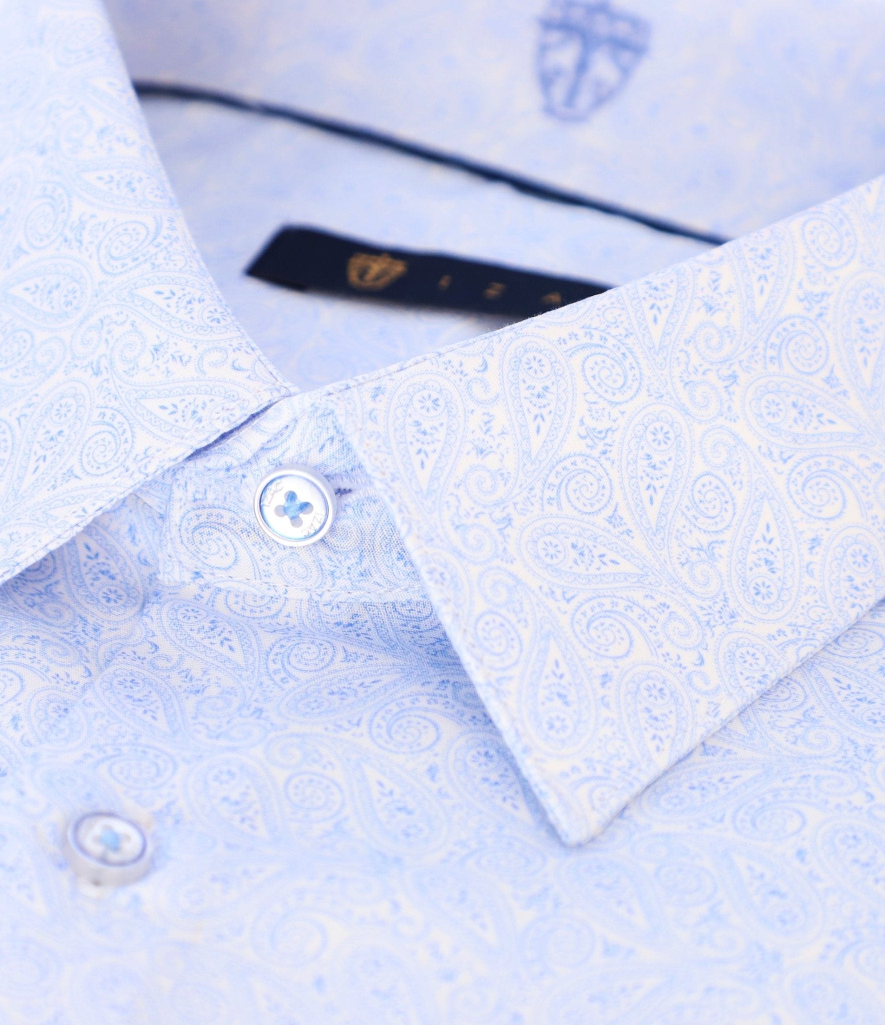 Chemise slim imprimée ciel PAQUITO - IZAC