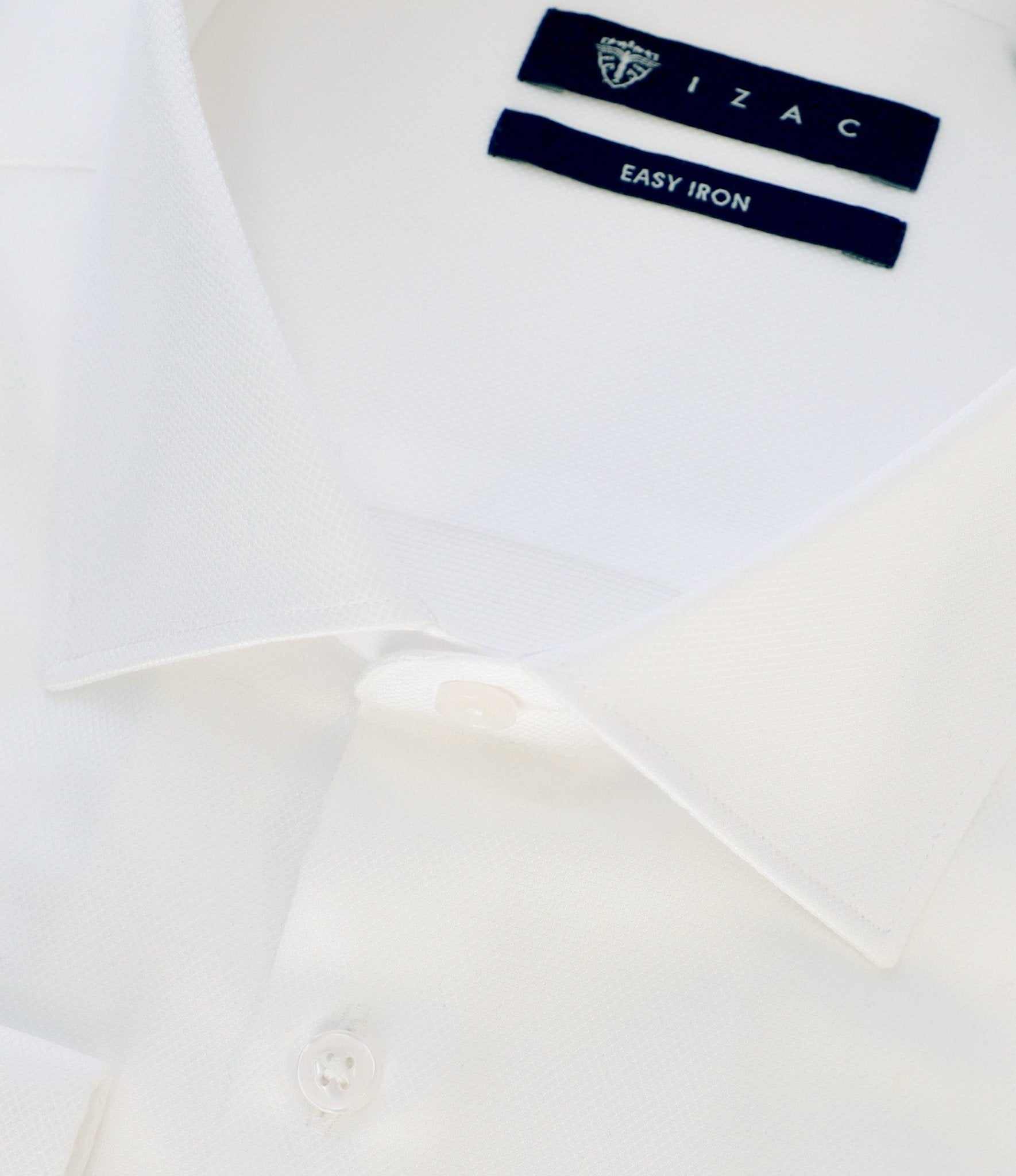 Chemise droite repassage facile blanche PASCAL - IZAC