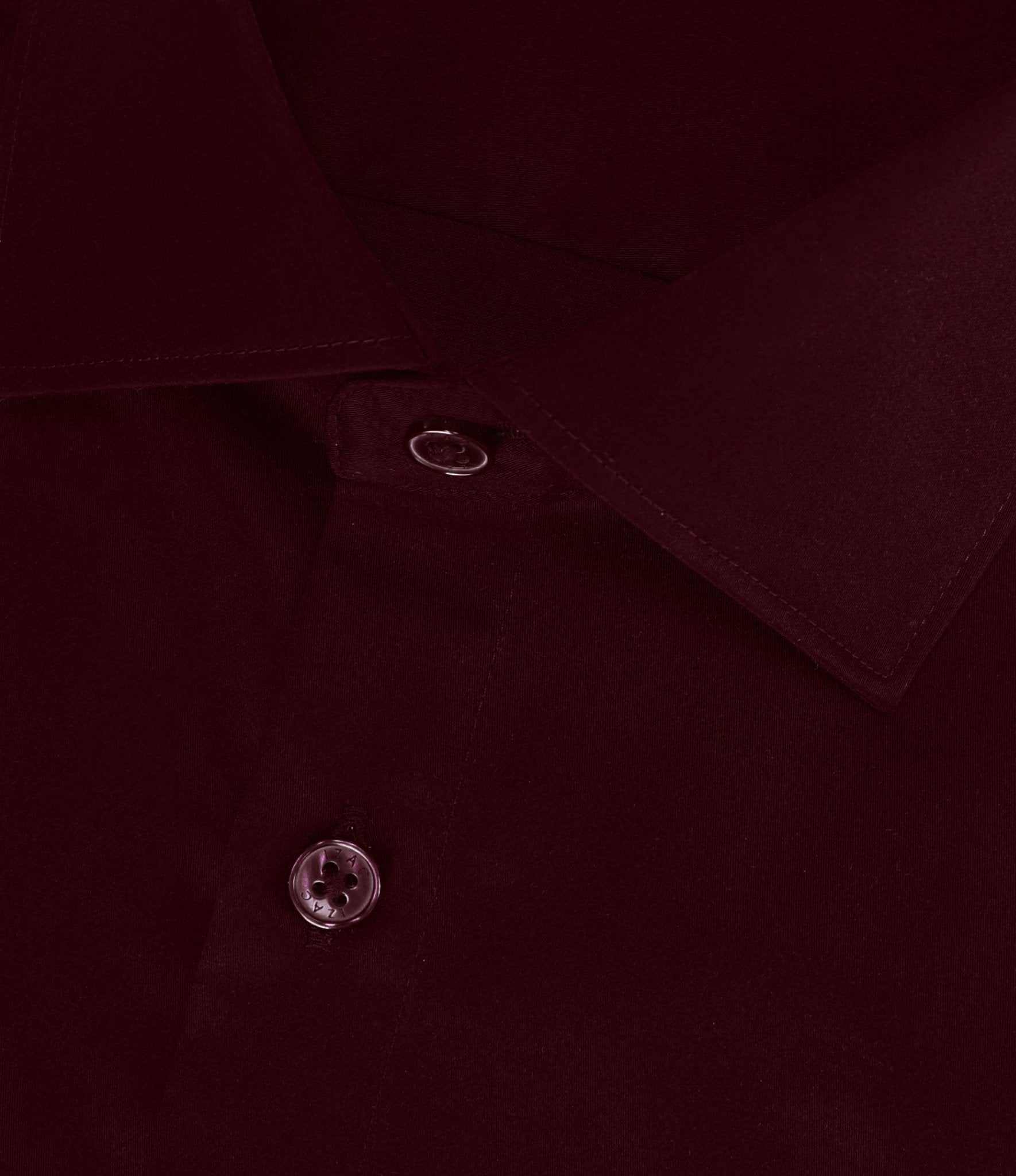 Chemise slim en satin de coton bordeaux SATINSLIM - IZAC