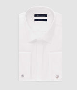 Chemise en satin stretch blanc STRETCHMS - IZAC