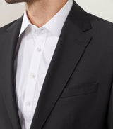 Costume 2 boutons laine noir "Bartolo" - IZAC