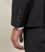 Costume 2 boutons laine noir "Bartolo" - IZAC