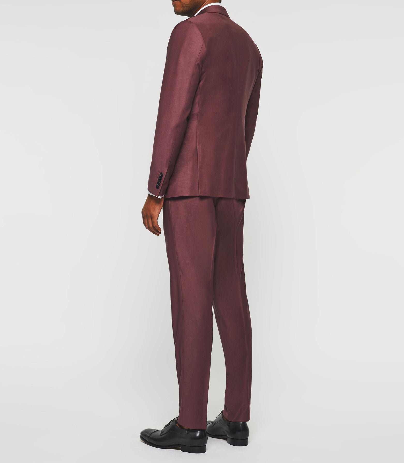 Costume 2 boutons en laine framboise FAVORIOUT - IZAC