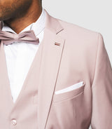 Costume 2 boutons laine rose "Favori" - IZAC