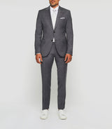 Costume 2 boutons laine gris moyen "Flatteur" - IZAC