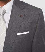 Costume 2 boutons laine gris moyen "Flatteur" - IZAC