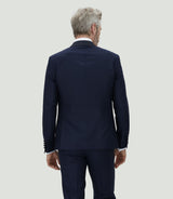 Costume cérémonie col châle bleu "Arpege" - IZAC