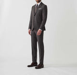 Costume en laine marron "Talent" - IZAC