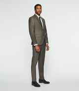 Costume 2 boutons en laine taupe LATIN - IZAC