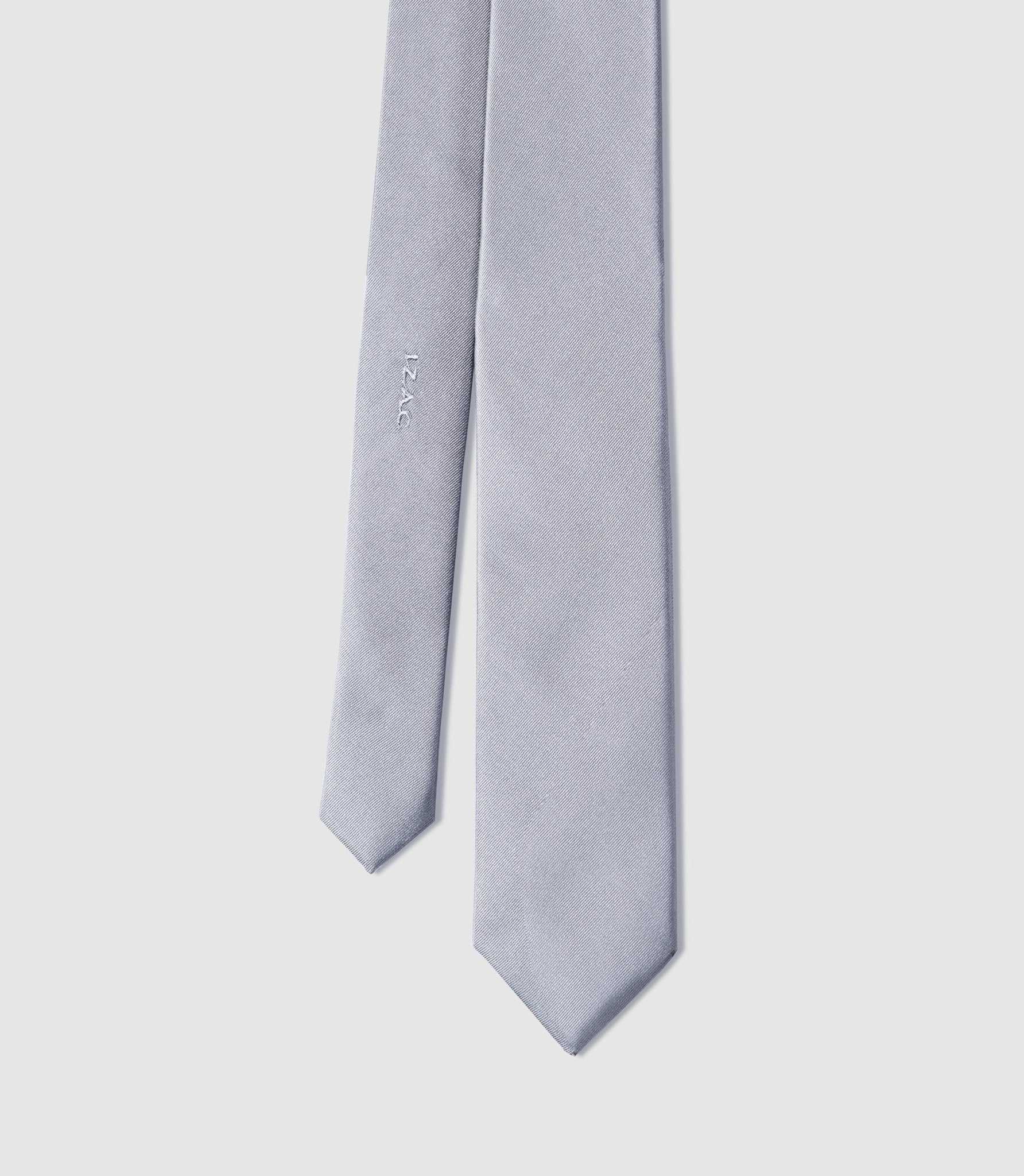 Cravate classique 7cm grise "Calvin" - IZAC