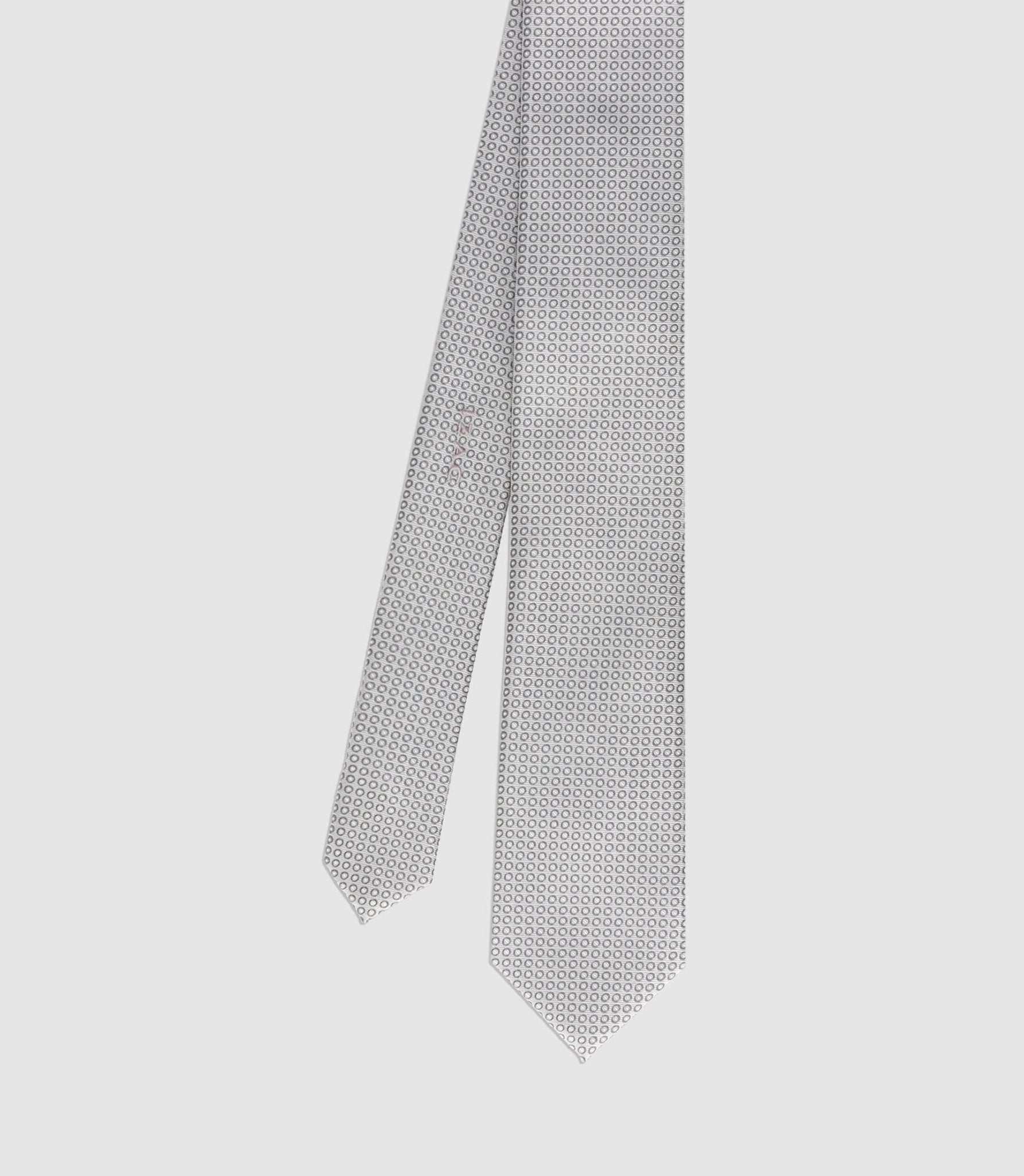 Cravate en soie à motifs gris - IZAC