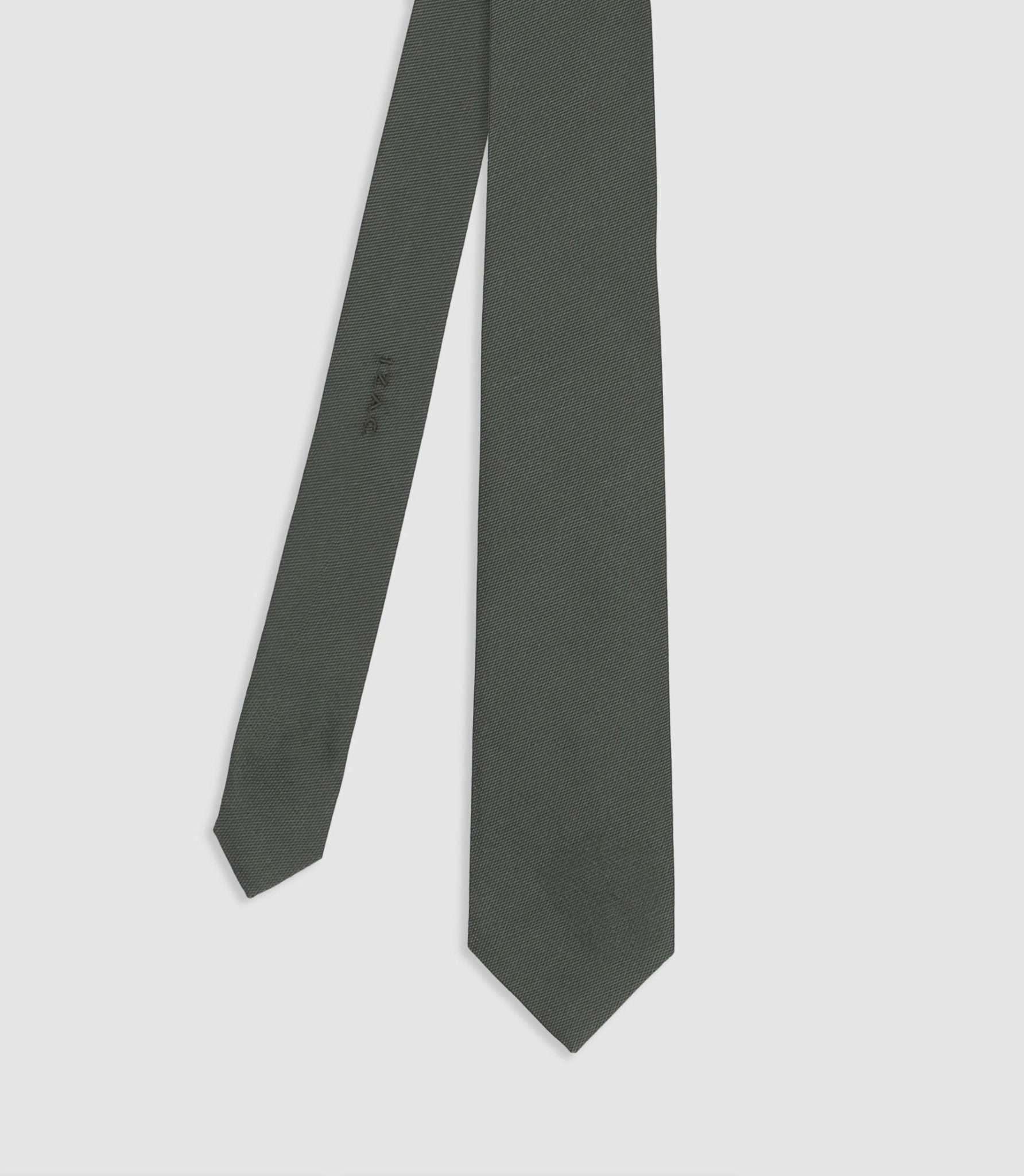 Cravate en tissu texturé verte - IZAC