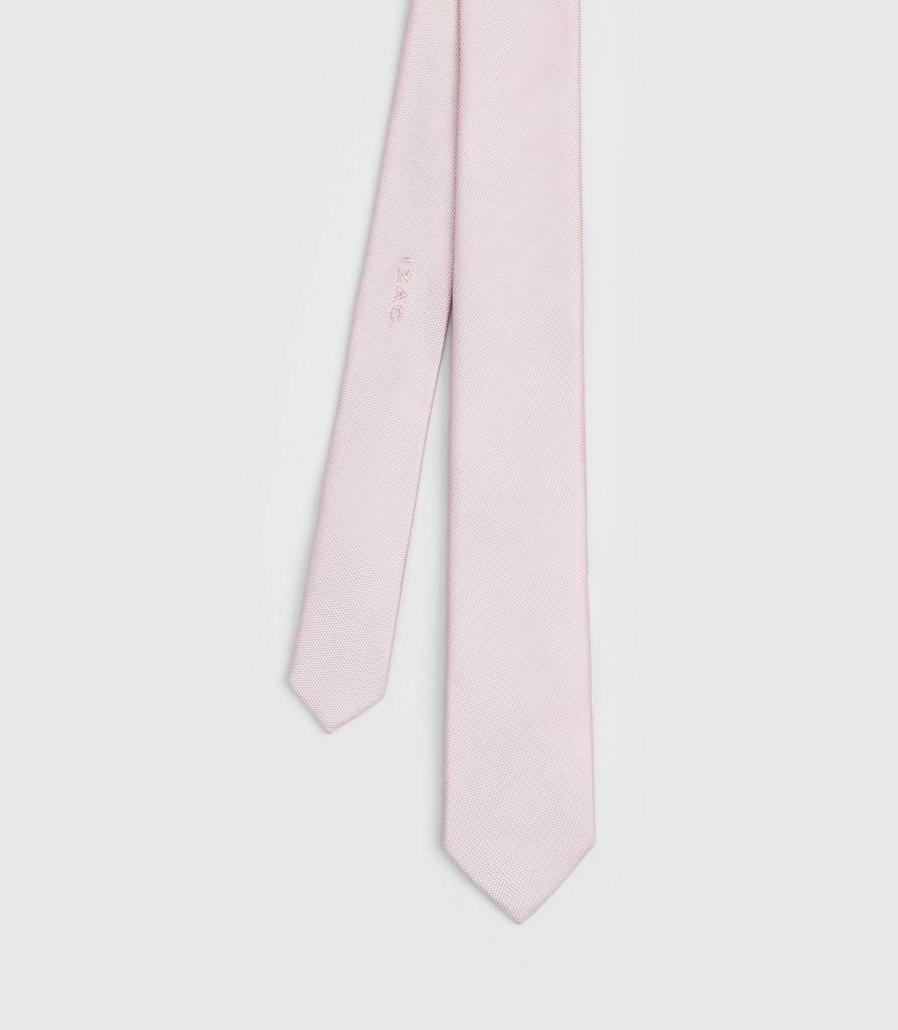 Cravate slim en soie rose "SLmartine" - IZAC