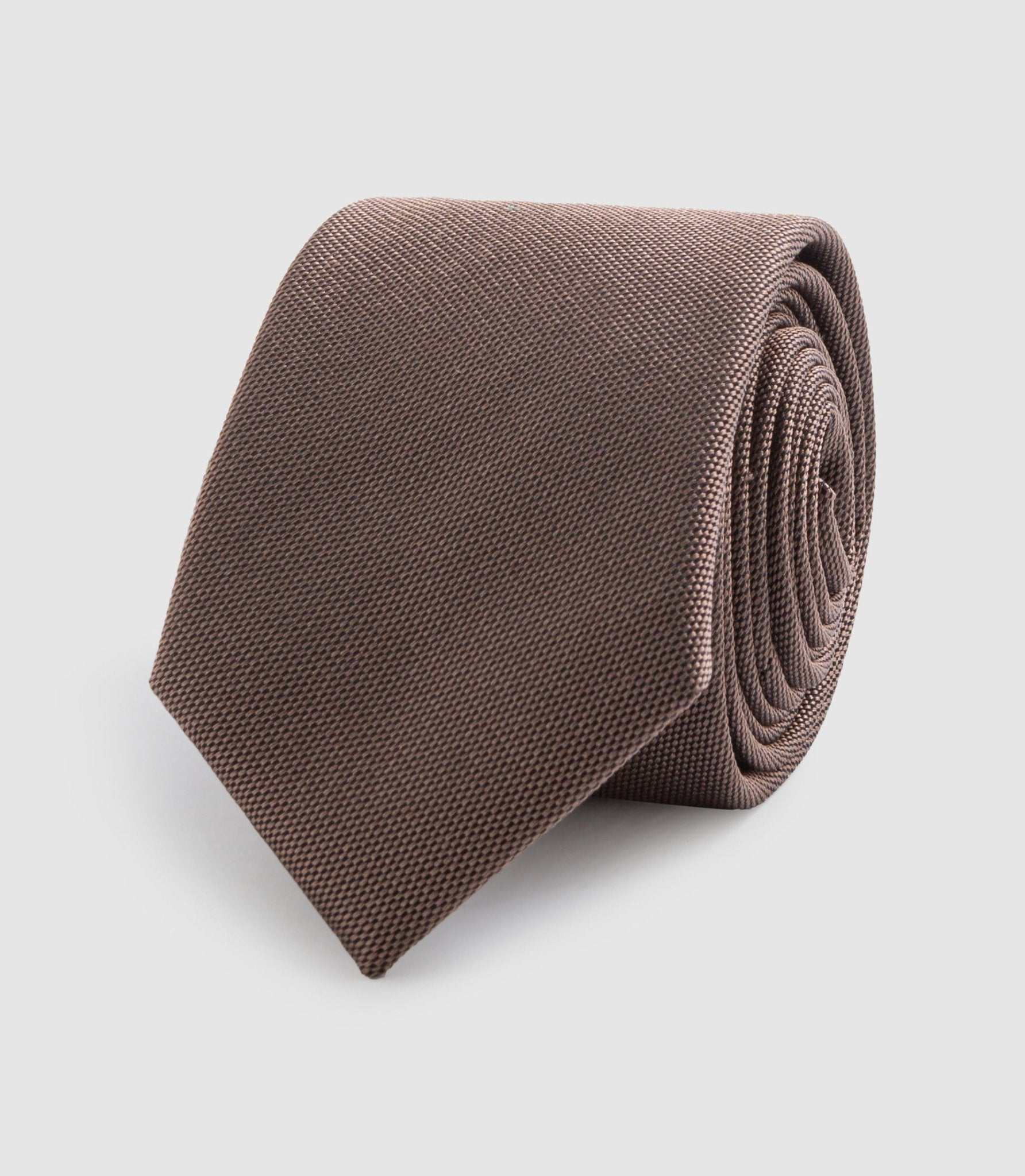 Cravate classique 7cm taupe "Martine" - IZAC