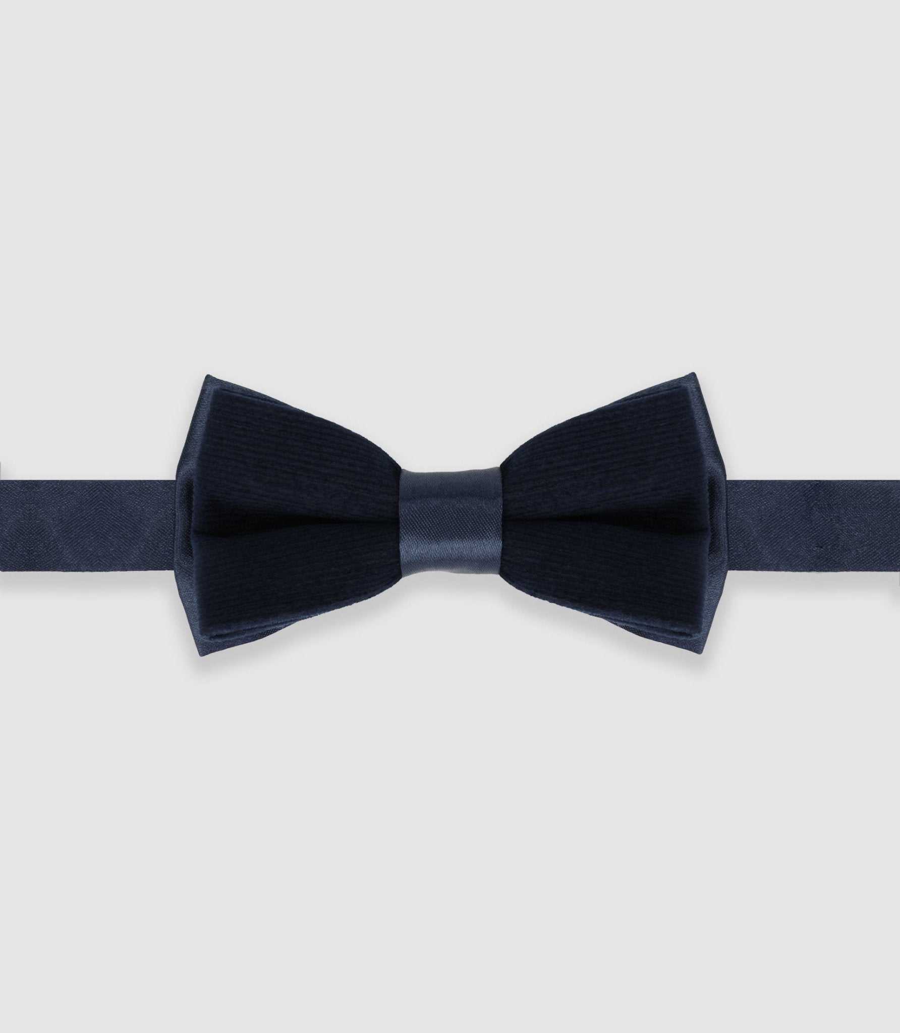 Nœud papillon effet satin marine NPDUOTARKAN - IZAC