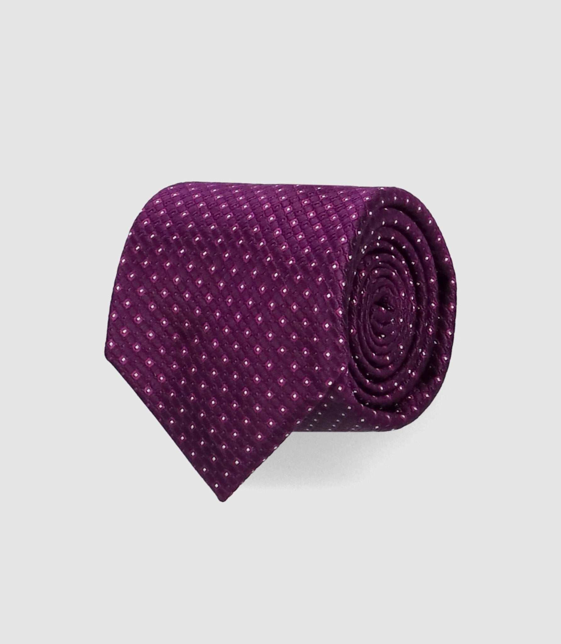Cravate micro motif 7 cm violet MARIOB - IZAC