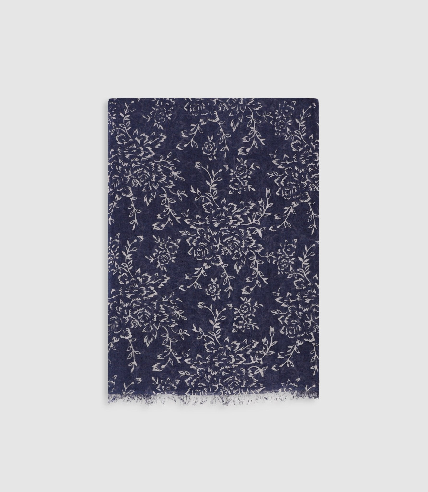 Écharpe à motif floral marine XARI - IZAC