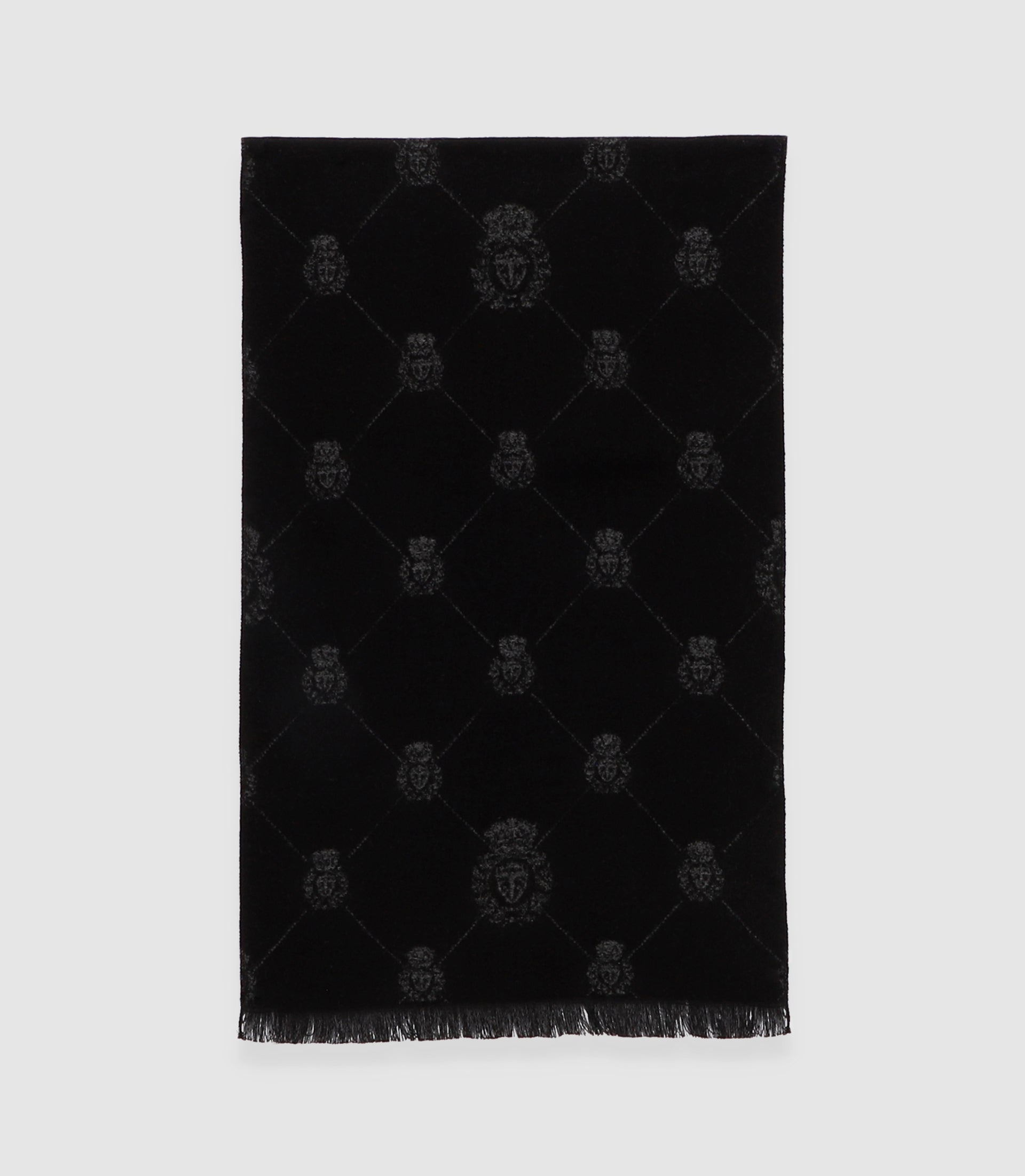Echarpe bicolore avec logo gris anthracite ATHENA - IZAC