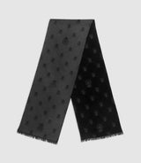 Echarpe bicolore avec logo gris anthracite ATHENA - IZAC