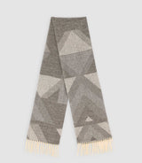 Echarpe à motif géométrique avec franges grise YILIKE - IZAC