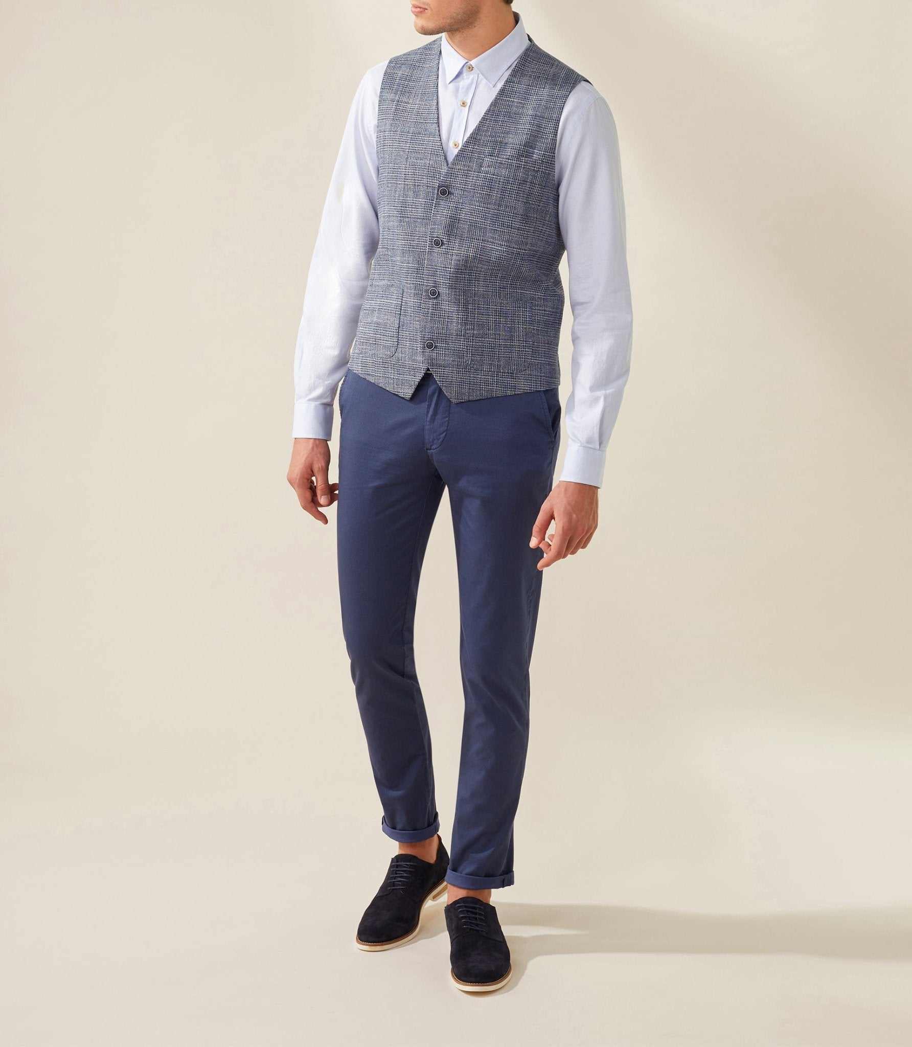 Gilet casual bleu "Lenvie" - IZAC