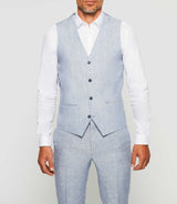 Gilet de cérémonie bleu ciel "Jcieloc" - IZAC