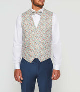 Gilet de costume cérémonie imprimé rouge "Julien" - IZAC