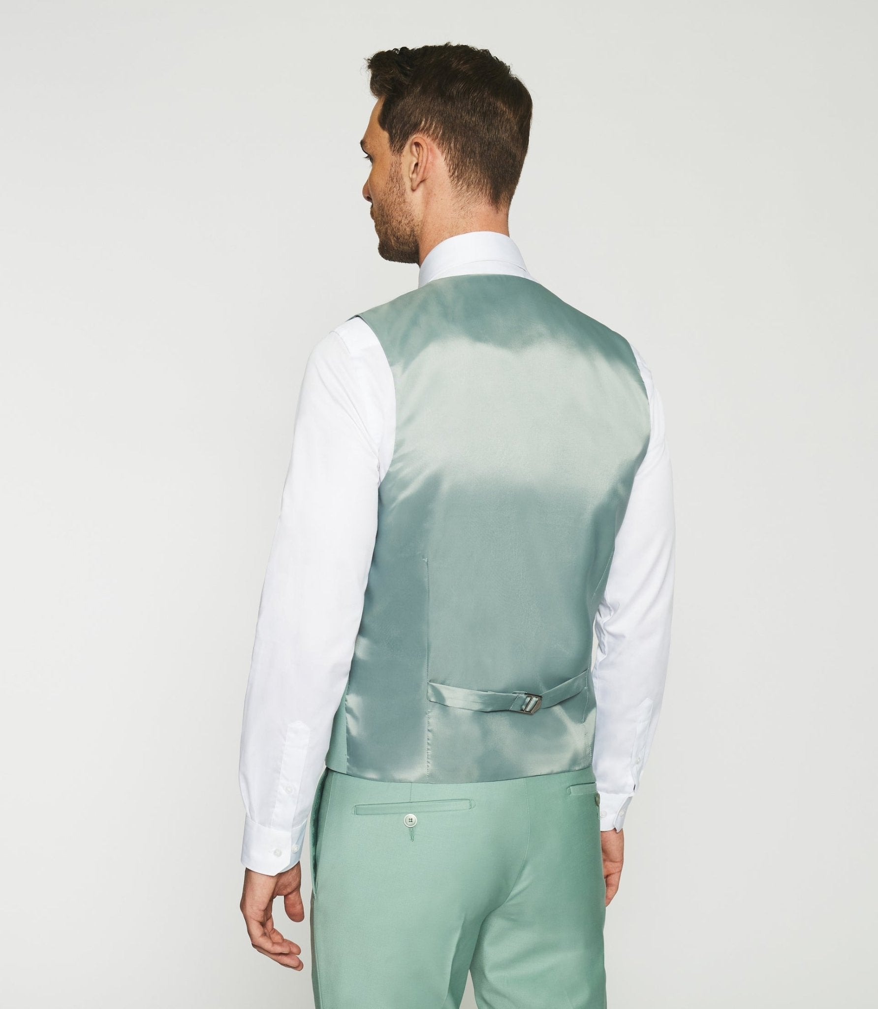 Gilet de costume en laine vert clair JFAVORI - IZAC