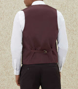 Gilet bordeaux à motif "quartiste" - IZAC