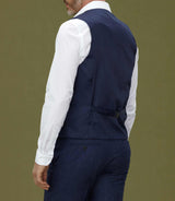Gilet en flanelle bleu "Quenvol" - IZAC