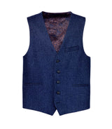 Gilet en flanelle bleu "Quenvol" - IZAC