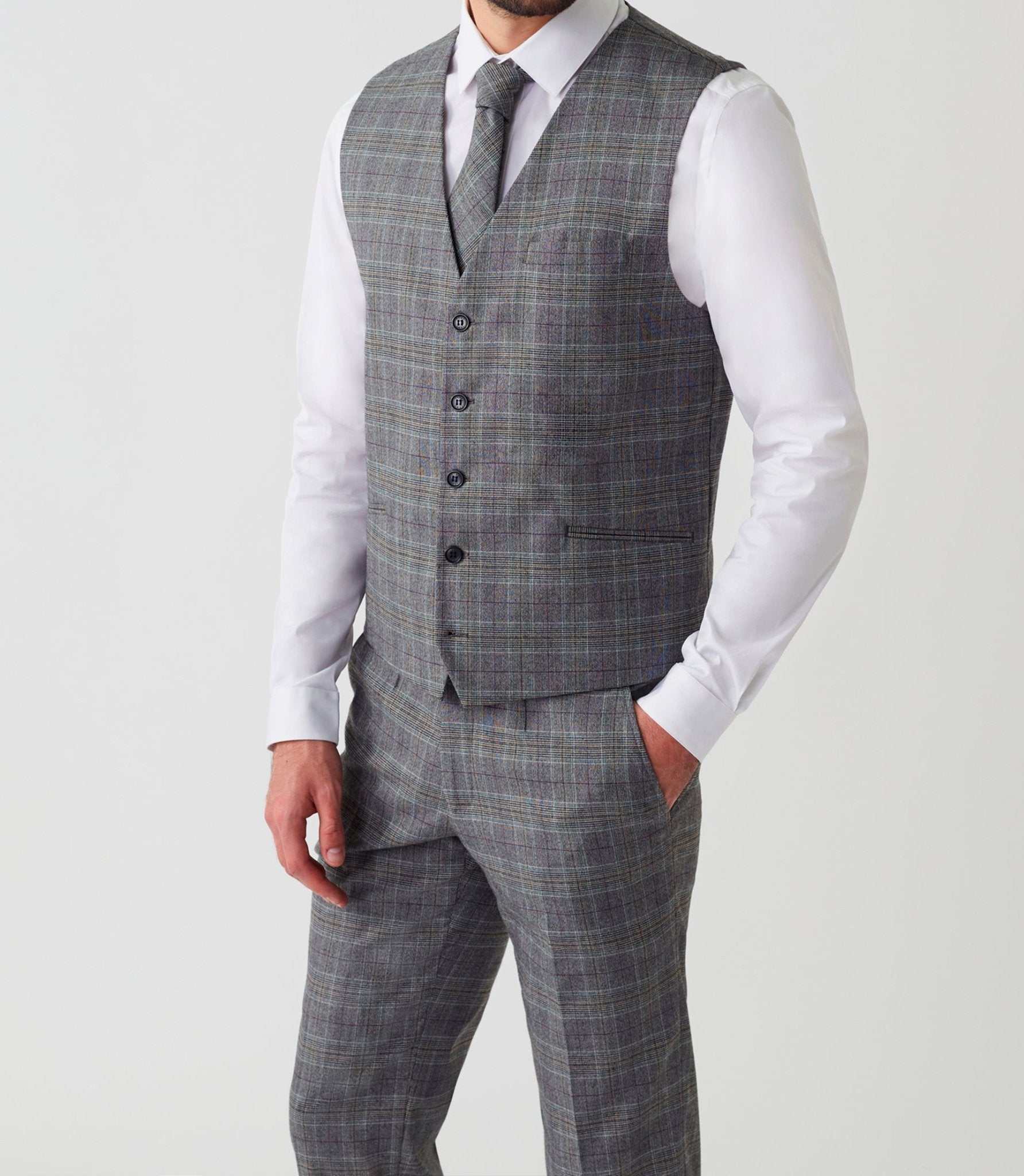 Gilet ville Prince de Galles gris "Ovintage" - IZAC