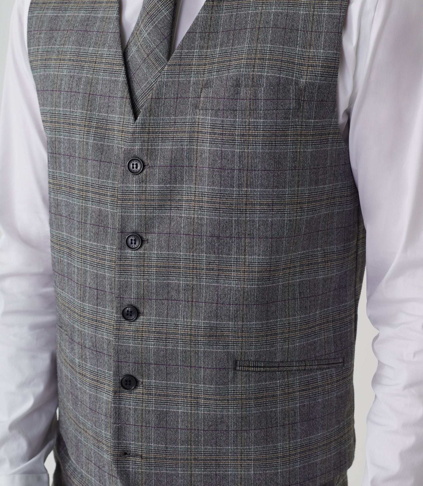 Gilet ville Prince de Galles gris "Ovintage" - IZAC