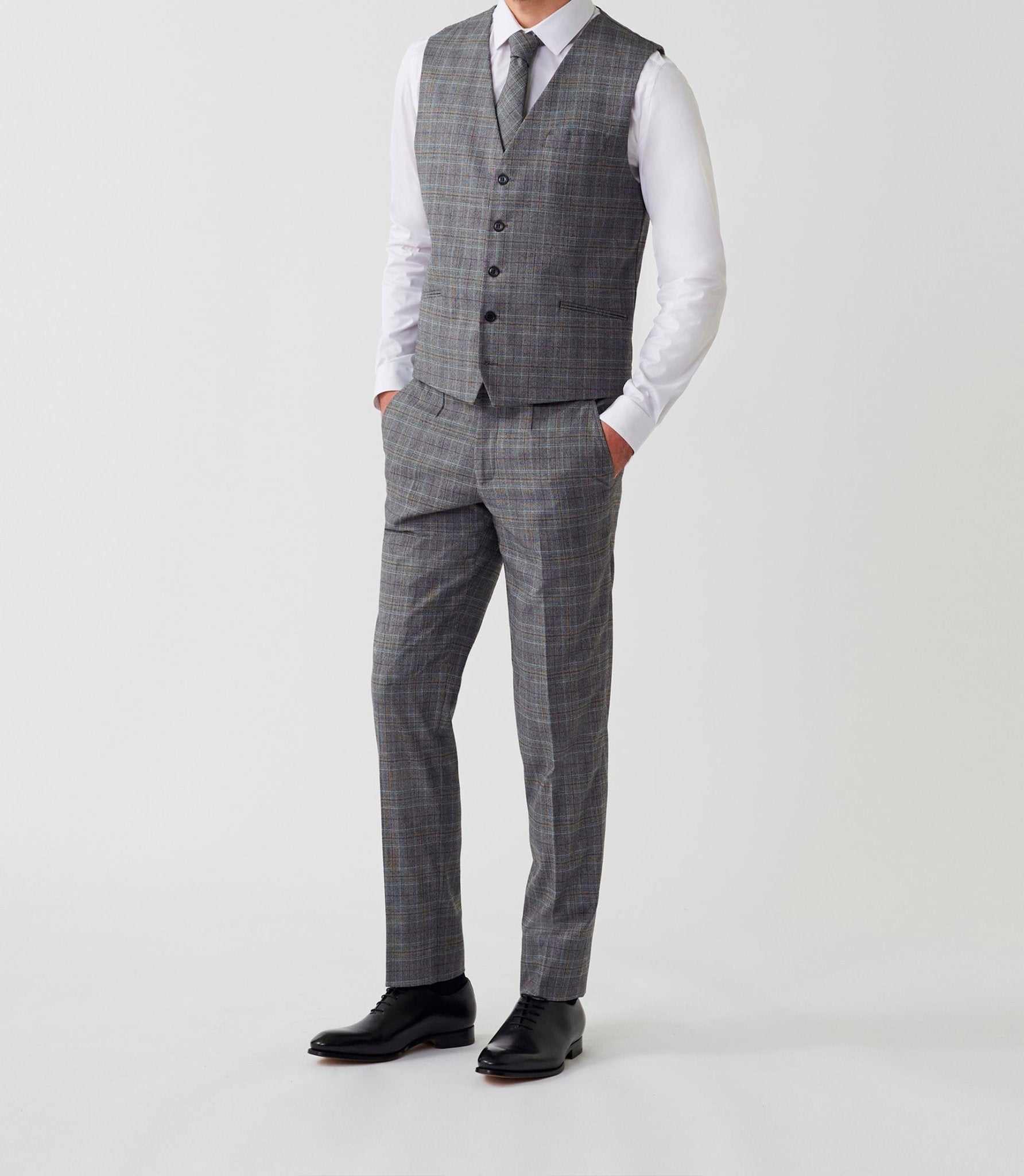 Gilet ville Prince de Galles gris "Ovintage" - IZAC