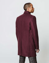 Manteau col revers bordeaux - IZAC